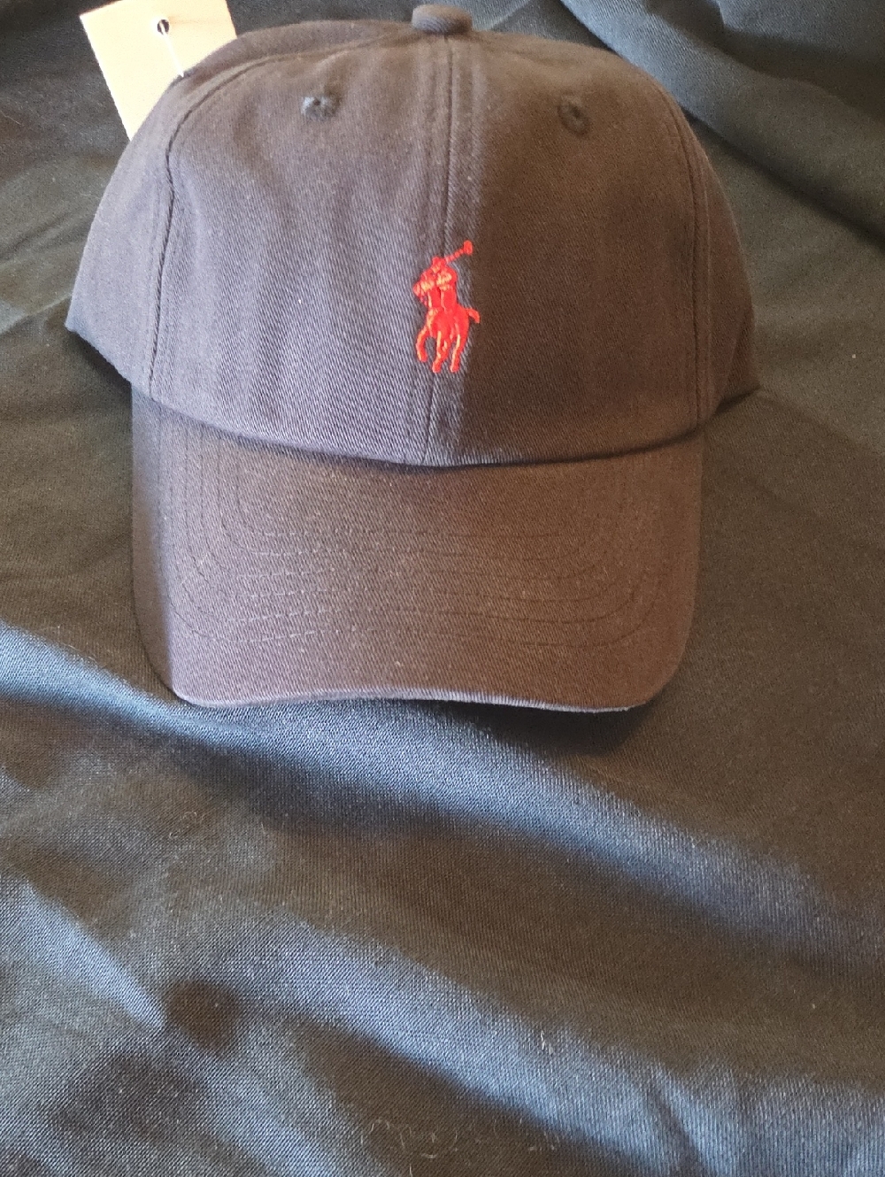 Polo Ralph Lauren Navy Red Pony Logo Adjustable Strapback Hat Cap NWT